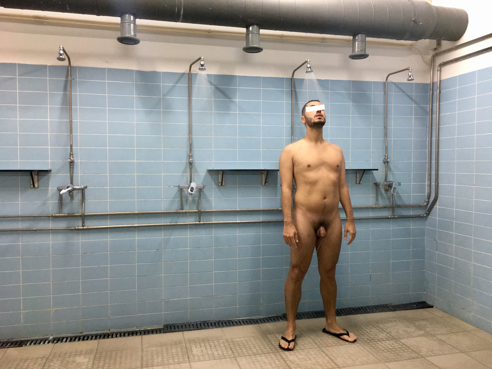 Photo by Fan in Heat with the username @faninheat, who is a verified user, posted on April 19, 2019. The post is about the topic Gay and the text says 'Rub, rub, rub
#gay #shower'