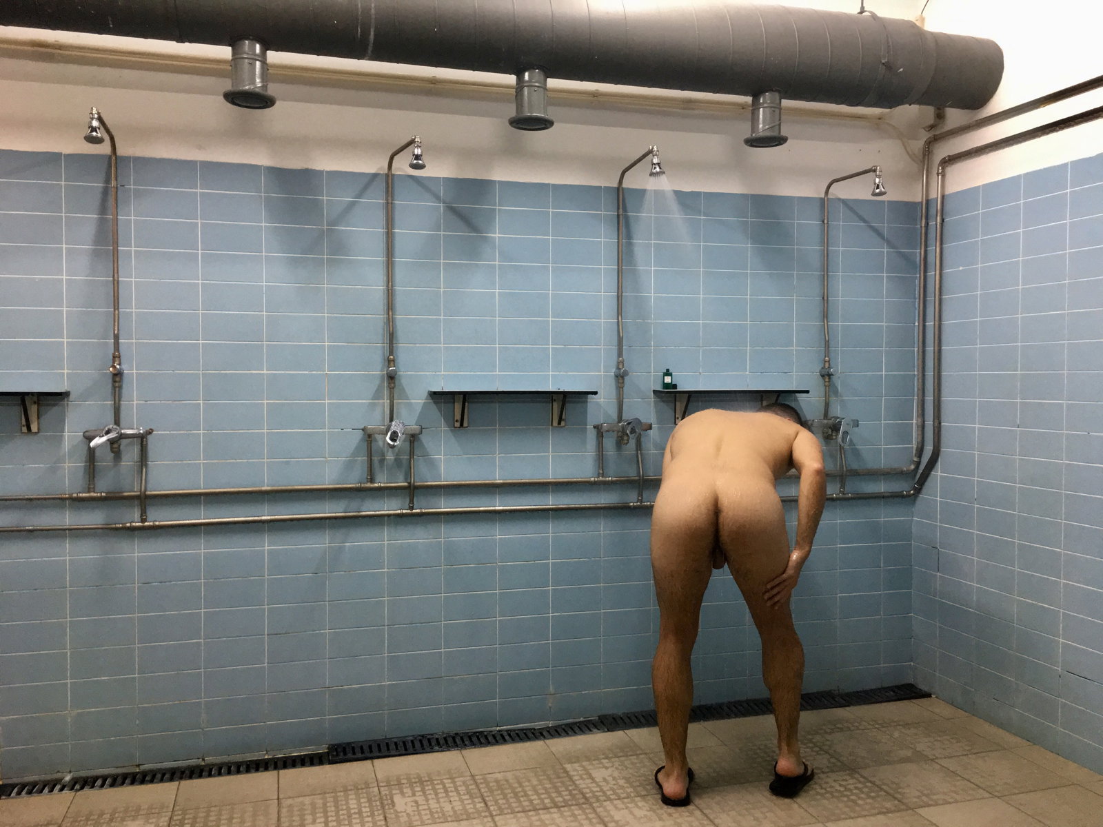 Photo by Fan in Heat with the username @faninheat, who is a verified user,  April 19, 2019 at 5:39 PM. The post is about the topic Gay and the text says 'Rub, rub, rub
#gay #shower'