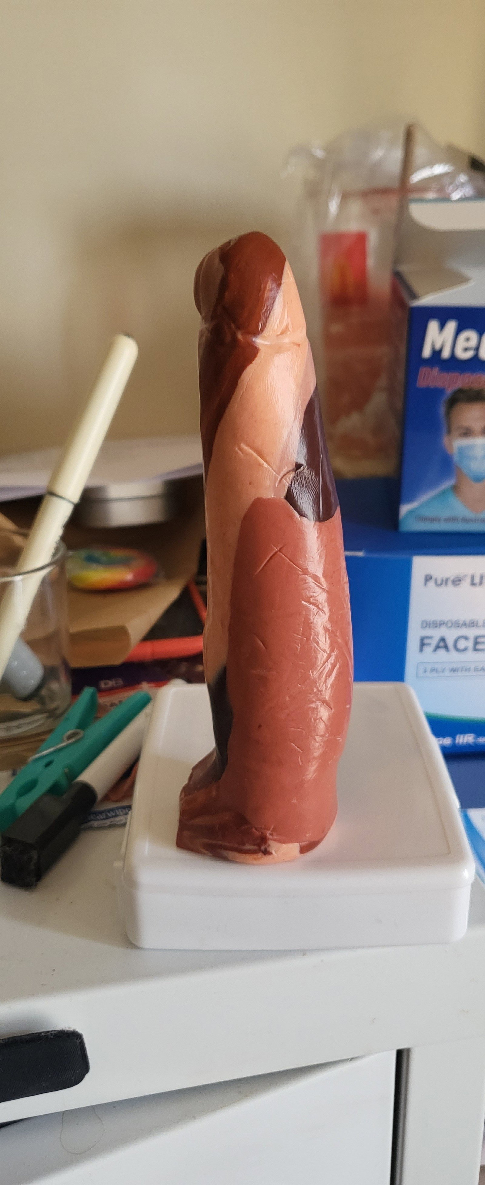Watch the Photo by lovebimen with the username @lovebimen, posted on April 6, 2022. The post is about the topic Love bi men. and the text says 'hey everyone during the pandemic was bored bored so i decided to make my own dildo out of Polymer clay and i jave stopped and i am getting better at it each time 

i am from Melbourne Australia'