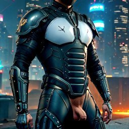Shared Photo by lovebimen with the username @lovebimen,  January 28, 2024 at 12:32 PM. The post is about the topic Love bi men and the text says 'I am going for a cyberpunk theme if this was the uniform for military would join?  
"do you want to know more"

Comment and re post if you agree'