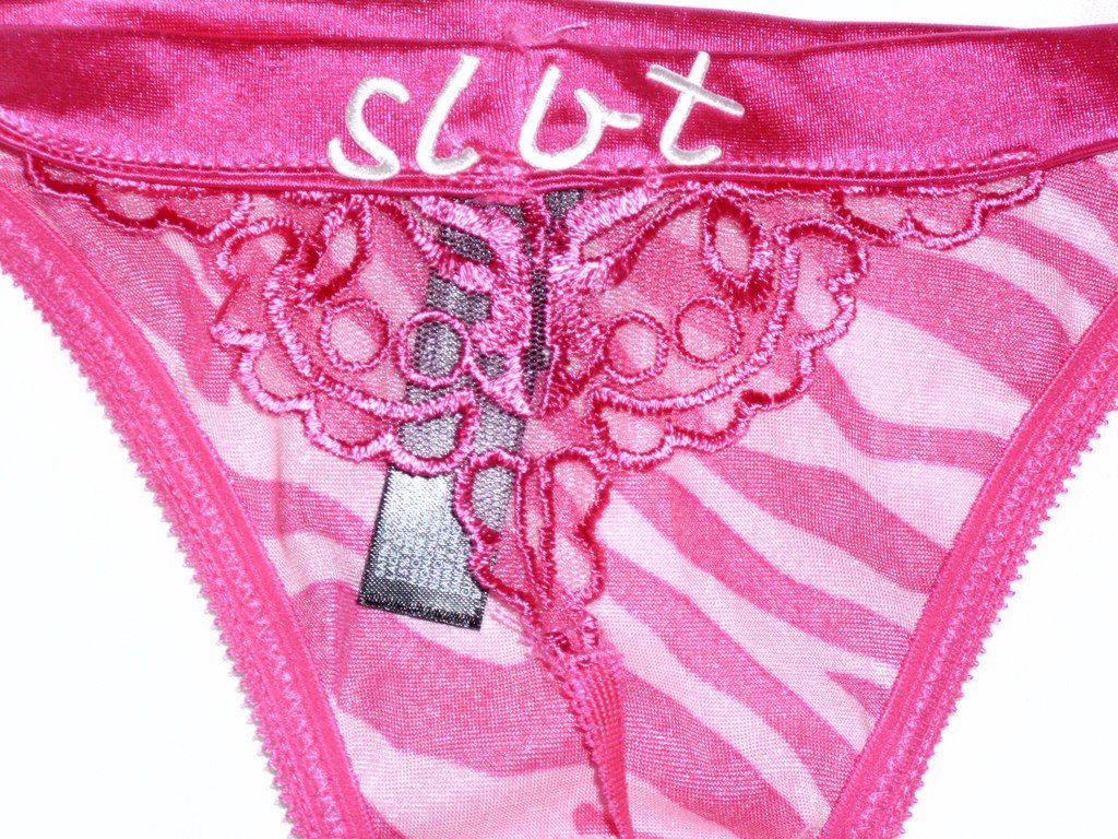 Photo by sissy whiteboy 4 BBC with the username @Sissywhiteboy4bbc, who is a verified user,  March 4, 2013 at 12:44 AM and the text says 'I love these!  There exactly the type of panties I like to wear but I&rsquo;ve never seen them with the &ldquo;slut&rdquo; label.  Please tell me where I get them?'