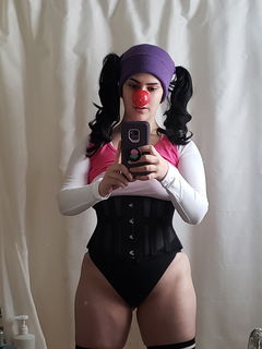 Album by SynthetikaCosplay with the username @SynthetikaCosplay, who is a star user,  December 10, 2018 at 12:24 AM. The post is about the topic Cosplay and the text says 'Childhood enhanced 😉
Character: Loonette the Clown 
Show: Big Comfy Couch'