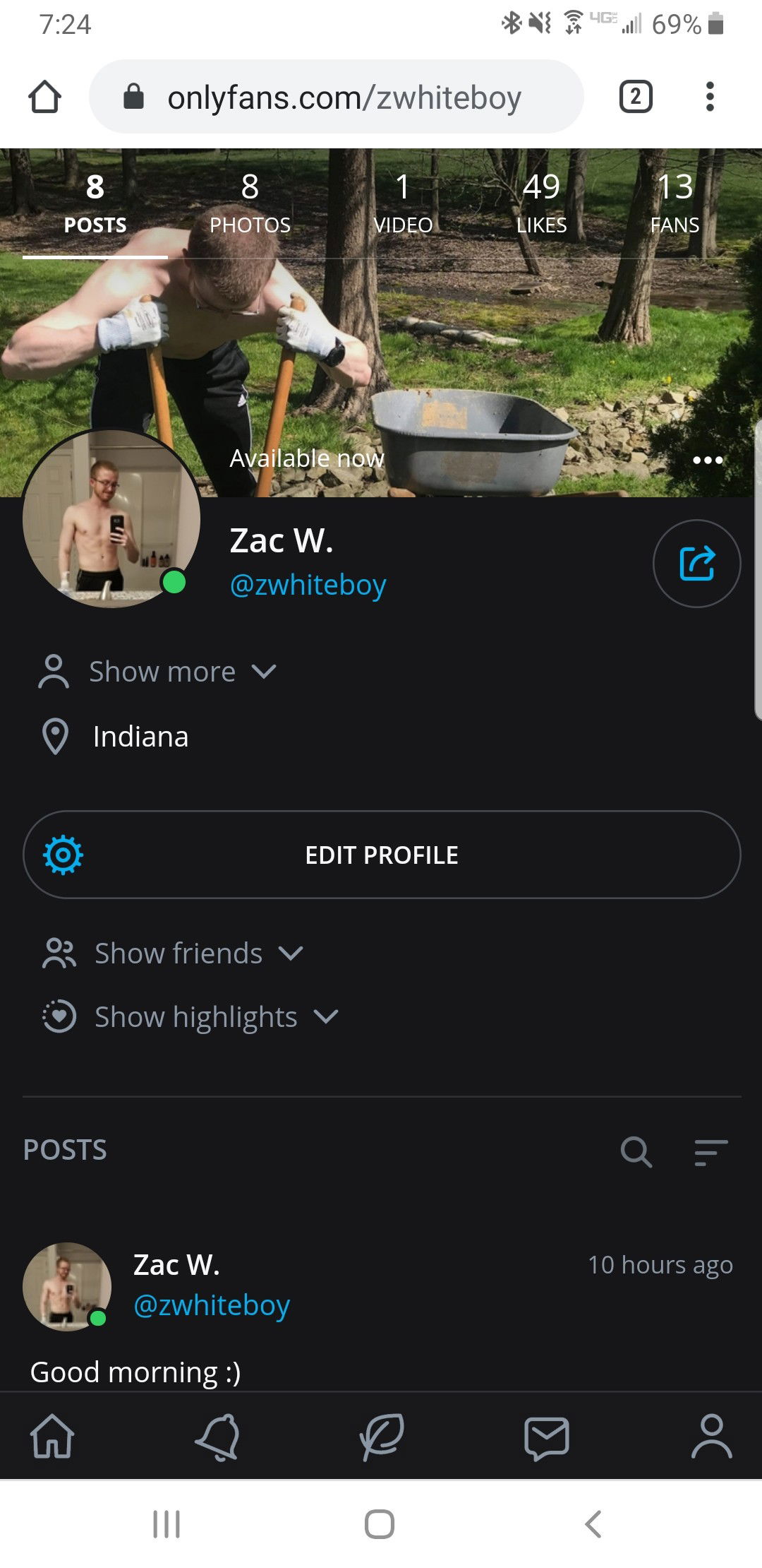 Album by zwhiteboy with the username @zwhiteboy,  May 14, 2020 at 11:25 PM. The post is about the topic OnlyFans and the text says 'You can follow me for free! Women and men welcome. Thank you!

www.onlyfans.com/zwhiteboy'