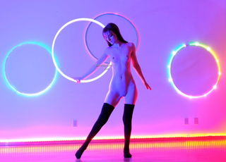 Album by DestinationKat with the username @DestinationKat, who is a star user,  January 26, 2021 at 7:21 PM and the text says 'Things that make my heart happy.
Hula hooping, pretty colored lights, and good music!'