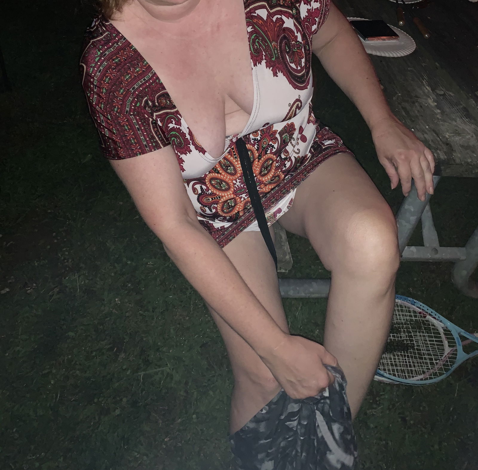 Photo by Yssup with the username @Yssup, who is a verified user,  July 27, 2020 at 6:34 PM. The post is about the topic Hotwife dares and the text says 'having to expose at the campfire.   partial payment'