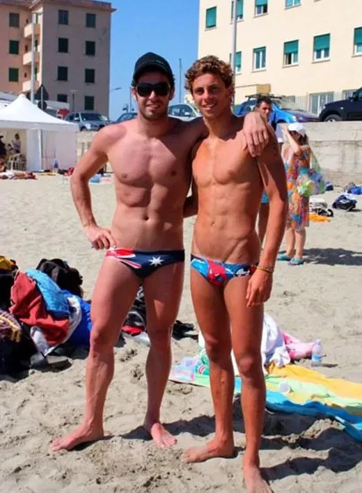 Photo by Phamton57 with the username @Phamton57, who is a verified user,  April 10, 2022 at 3:20 AM. The post is about the topic Men I need inside me and the text says 'Cute Aussie boys in budgie smugglers'
