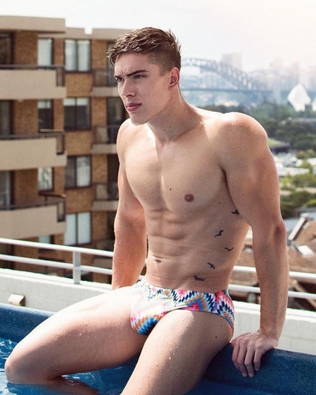 Photo by Phamton57 with the username @Phamton57, who is a verified user,  November 23, 2021 at 1:55 AM. The post is about the topic Gay More Cute Aussie boys and the text says 'Cute Aussie in budgie smugglers'