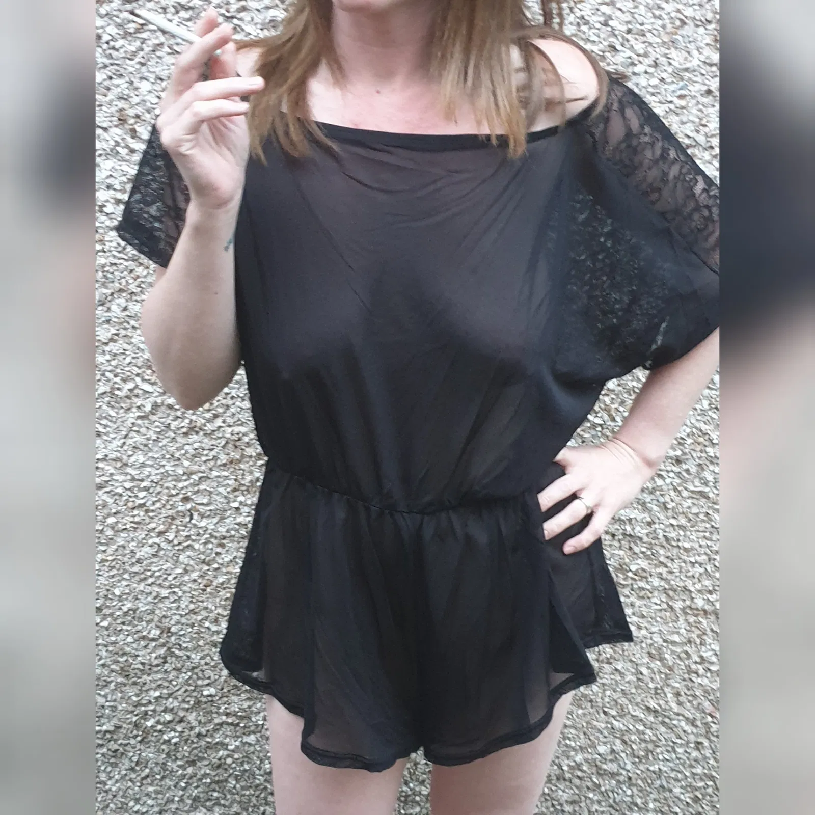 Album by Mrmrs30s with the username @Mrmrs30s,  May 28, 2020 at 12:41 AM. The post is about the topic Share your sexy wife and the text says 'my little slut tonight 😈 if u want to see more hit the share button 😉 #hotwife #slutwife #smoking #share'