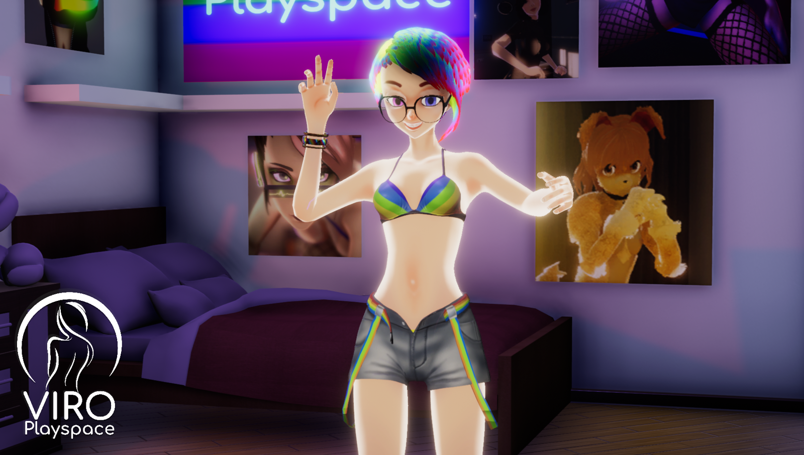 Photo by VexRuby with the username @VexRuby, who is a star user,  June 5, 2020 at 8:02 PM. The post is about the topic Hentai and the text says 'Hello Sharesome! I'm Vex Ruby, a virtual babe from ViRo Playspace! #HelloSharesome'