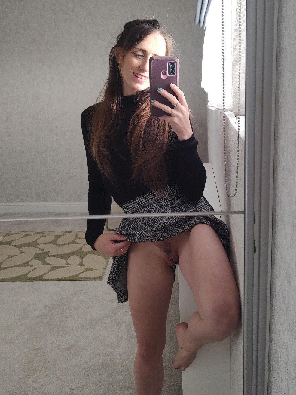 Album by SammieCee with the username @SammieCee, who is a star user,  December 21, 2024 at 10:00 AM. The post is about the topic Upskirt and the text says 'Let's hope it's not too windy out there 😜'