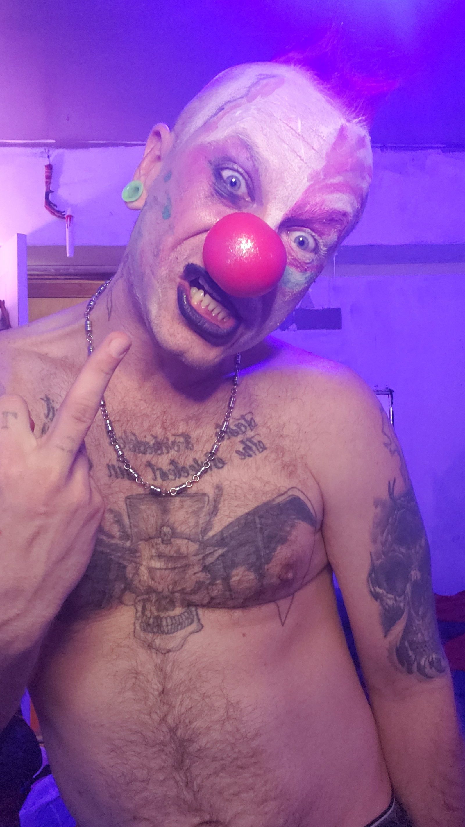 Photo by delsin pistons with the username @delsinpistons, who is a star user,  October 24, 2020 at 2:19 AM and the text says 'Delsin Pistons seventh knights of debauchery starts tonight follow mr on twitter and other platforms for more  #gayclownporn #gaypornstar'