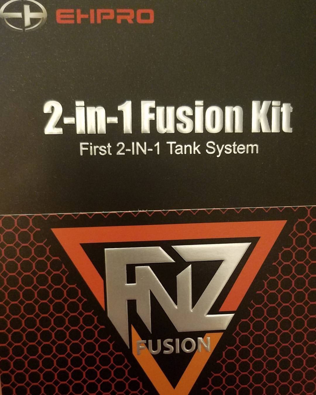 Photo by Mike Hawke with the username @wunhunglow410, who is a verified user,  September 3, 2017 at 12:50 AM and the text says 'Shout-out to @towsonvaporium for helping pick out my new Fusion 2-N-1 RDTA by @ehproofficial this kit is wicked. The 4ml tank is split into two 2ml  sides, it comes with 2 fused clapton coils, 2 allen wrenches, replacement glass, extra screws. I have a..'
