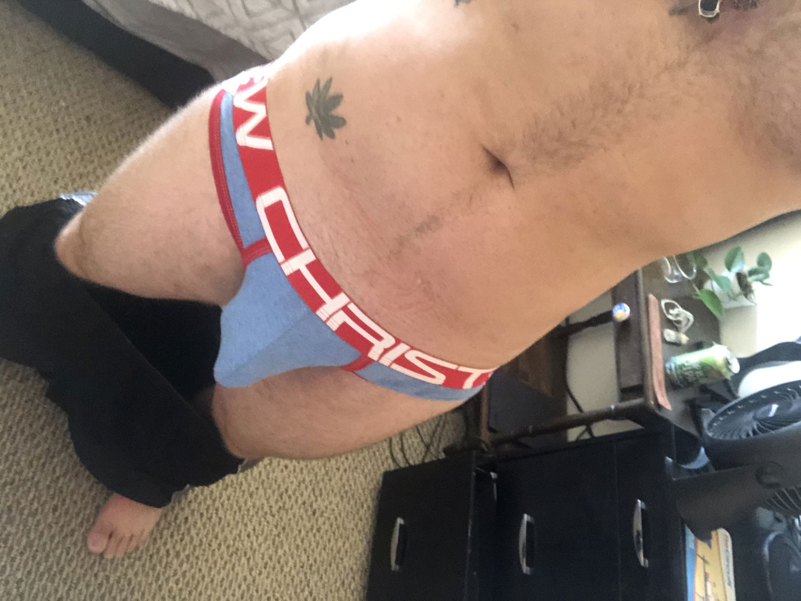 Photo by Darkphoenix93 with the username @Darkphoenix93,  June 26, 2020 at 11:34 PM. The post is about the topic Gay Amateur and the text says 'bought my first jock strap today, what do yall think?'