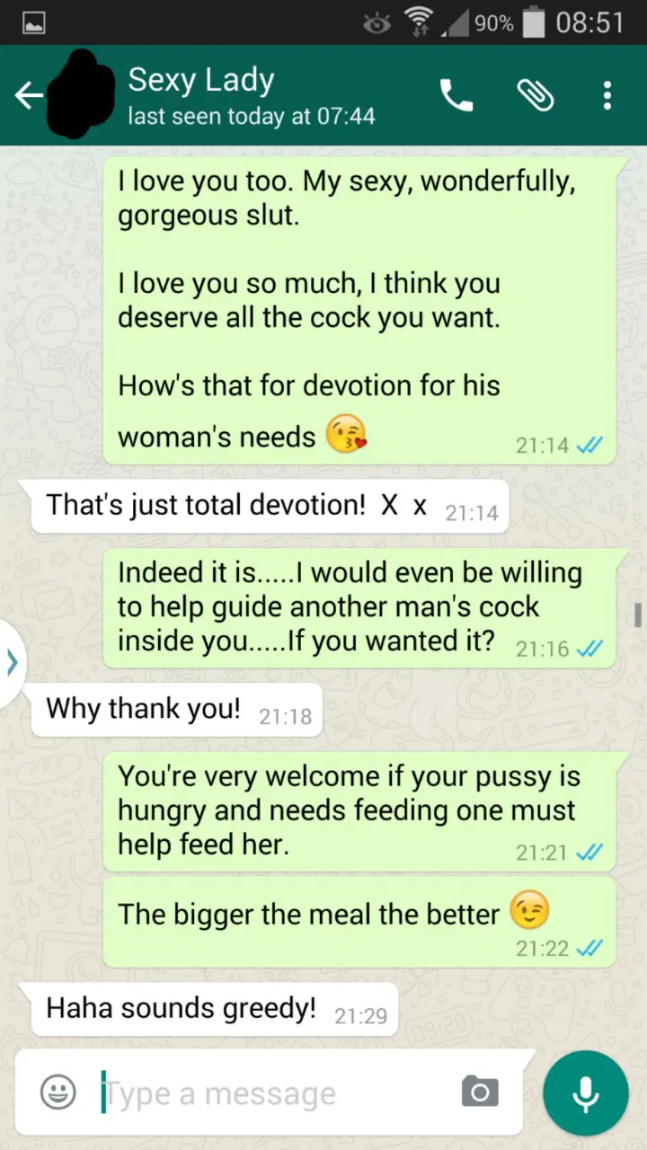 Photo by Alextom88 with the username @Alextom88,  November 19, 2016 at 8:32 PM and the text says 'hotwifetexts:
hotwifesextext:

2 of 4

This is a WhatsApp conversation between my woman, who has a regular fuck buddy, and myself. 

We gave a game we play, where she gets a points target and challenges, to do by the end of the year. Various points are..'