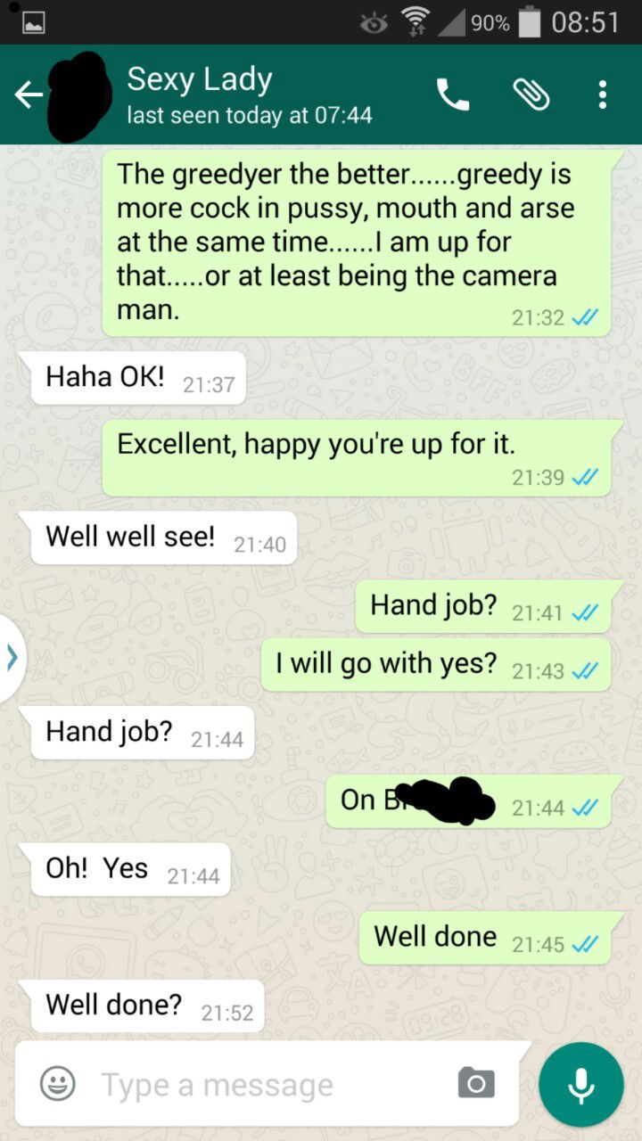Photo by Alextom88 with the username @Alextom88,  November 19, 2016 at 8:32 PM and the text says 'hotwifetexts:
hotwifesextext:

2 of 4

This is a WhatsApp conversation between my woman, who has a regular fuck buddy, and myself. 

We gave a game we play, where she gets a points target and challenges, to do by the end of the year. Various points are..'