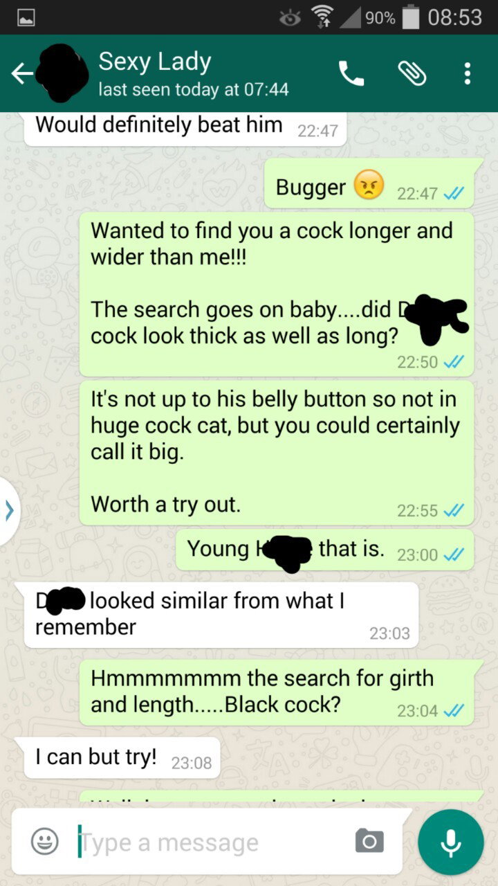 Photo by Alextom88 with the username @Alextom88,  June 22, 2017 at 6:53 PM and the text says 'hotwifetexts:
hotwifesextext:

3 of 4

This is a WhatsApp conversation between my woman, who has a regular fuck buddy, and myself. 

We gave a game we play, where she gets a points target and challenges, to do by the end of the year. Various points are..'