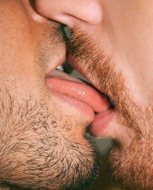 Photo by Sir Maci with the username @SirMaci,  February 17, 2021 at 1:32 PM. The post is about the topic Gay kiss and the text says 'Kiss - Csók
#gay #lips #tongue #kiss #kissing #moustache #bajusz #nyelv #csok #csokolozas #szaj #meleg'