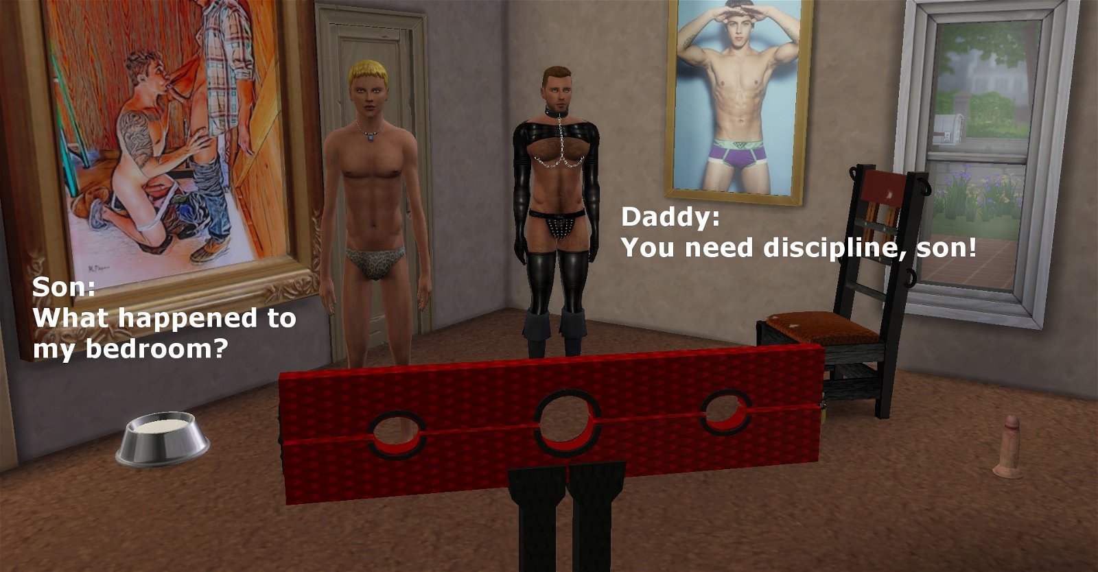 Photo by Sims4Men with the username @Sims4Men, who is a verified user,  December 31, 2018 at 11:49 AM. The post is about the topic Gay Incest and the text says 'Father & Son: Part 4'