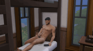 Photo by Sims4Men with the username @Sims4Men, who is a verified user,  June 23, 2024 at 11:17 AM. The post is about the topic Gay and the text says 'I love whacking off!'