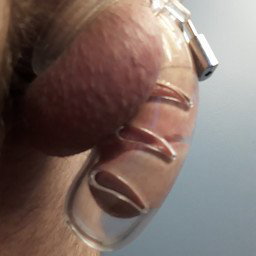 Photo by Lexie FutureHotwife? with the username @Lexie13,  September 24, 2021 at 11:05 PM. The post is about the topic Male Chastity and the text says 'Well, I officially own his cock. How long should I make him wait? 😈'