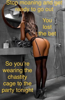 Photo by Lexie FutureHotwife? with the username @Lexie13,  October 13, 2022 at 5:30 PM. The post is about the topic Chastity captions