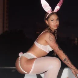 Photo by Luna Rose with the username @LunaRose, who is a star user,  April 1, 2024 at 1:55 PM. The post is about the topic Bunny suits and the text says 'Easter bunny here 😇🐰'
