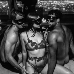 Shared Photo by bihusbandhotwife with the username @bihusbandhotwife,  March 19, 2024 at 8:40 AM and the text says 'We paid a lot of money to be at this exclusive sex party, but oh man it was worth it'