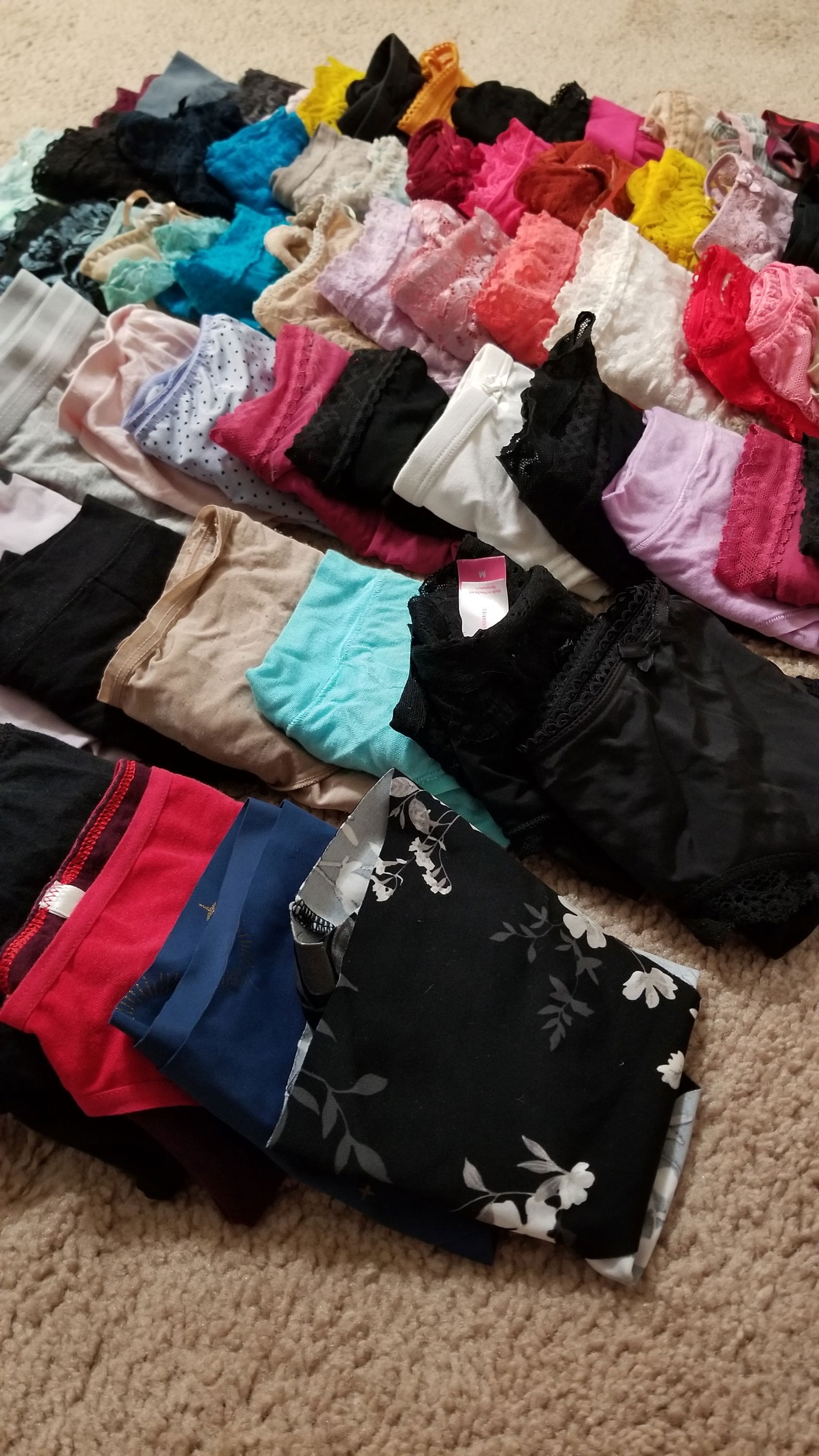 Photo by undefined with the username @undefined,  October 27, 2020 at 1:03 PM. The post is about the topic Guys wearing panties and the text says '66 pairs of panties.  not counting what I have in storage.  Everything from thongs, boy shorts and plenty of lace panties.  I guess I need to start showing them off'