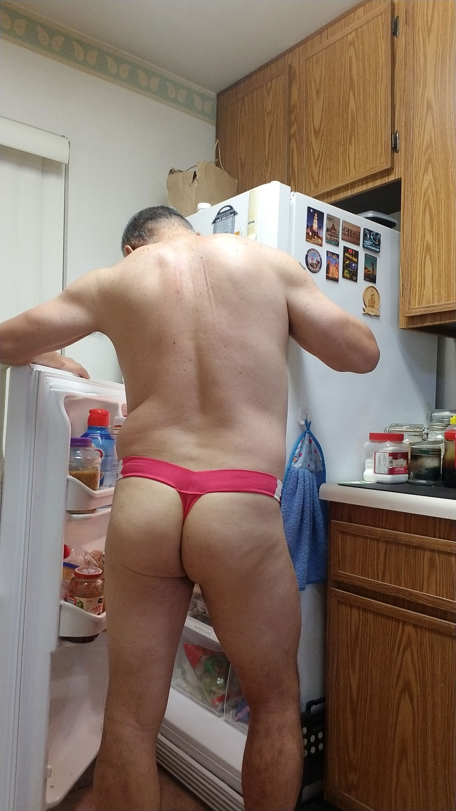 Photo by undefined with the username @undefined,  November 7, 2020 at 5:18 PM. The post is about the topic Guys wearing panties and the text says 'Do you like this thong.  Love wearing a Pink Thong'