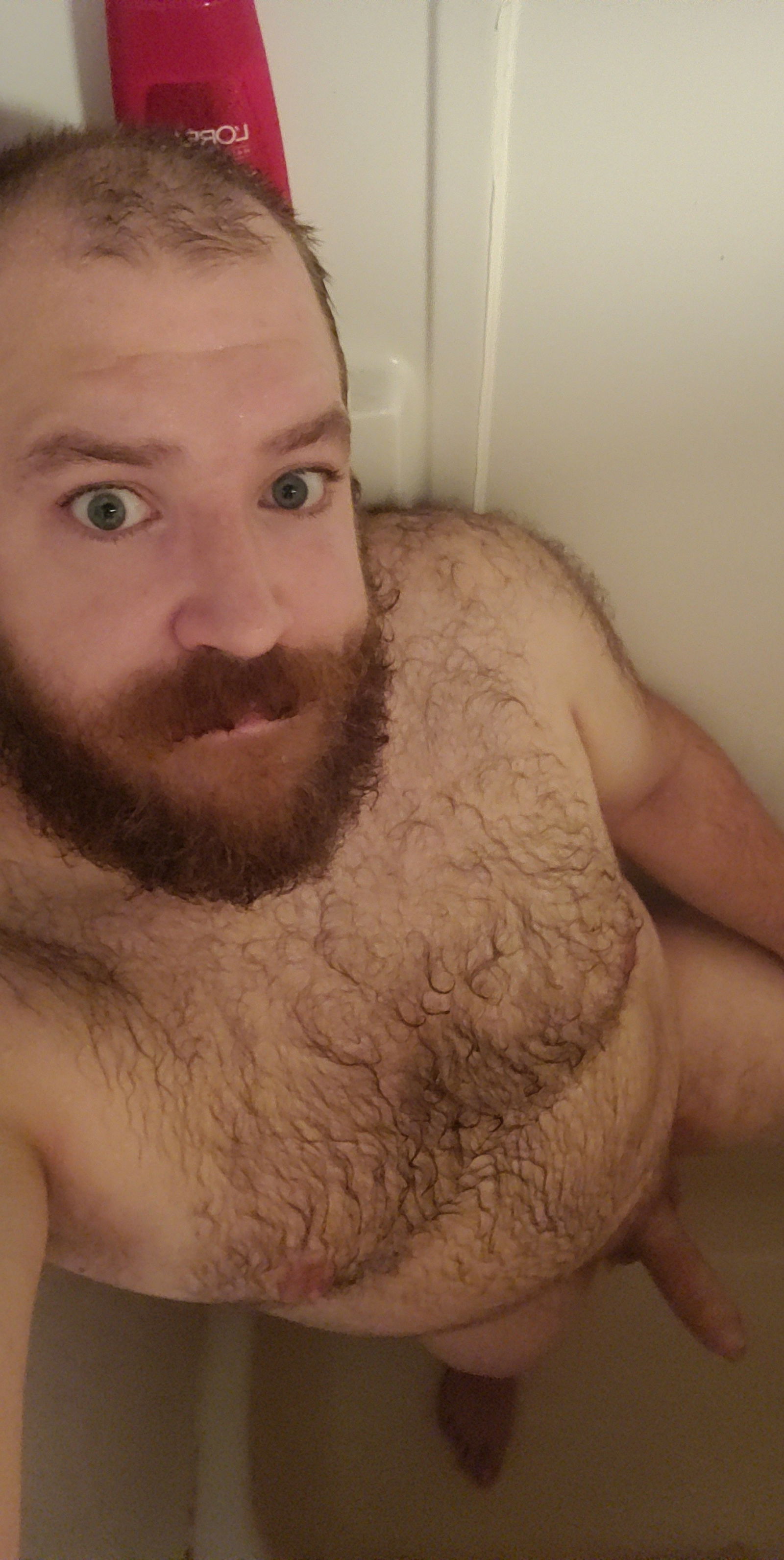 Photo by RedBearded with the username @TheSpankCave,  November 24, 2020 at 5:30 PM. The post is about the topic Gay Amateur and the text says 'nice hot shower to start the day'