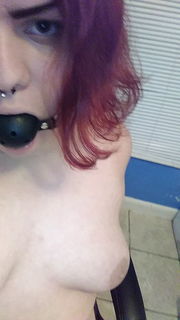 Album by Minx with the username @Minx, who is a verified user,  December 9, 2018 at 11:47 PM. The post is about the topic Amateurs and the text says 'all gagged up and waiting for daddy to come and use me'