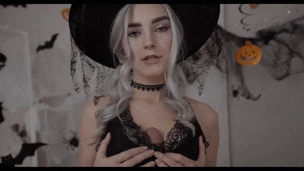 Photo by Mytitfuck with the username @Mytitfuck,  November 1, 2020 at 8:32 AM. The post is about the topic Titfuck_gifs and the text says 'Happy belated Halloween!
#EvaElfie #halloween #witch #titjob
Watch the video https://mytitfuck.com/eva-elfie-halloween-tittyfuck/'