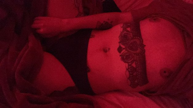 Photo by Pixie with the username @OGpaintedpixie, who is a star user,  January 19, 2021 at 5:23 AM. The post is about the topic Skinny and Naked and the text says 'I'm back 😈 got a few more tattoos!'