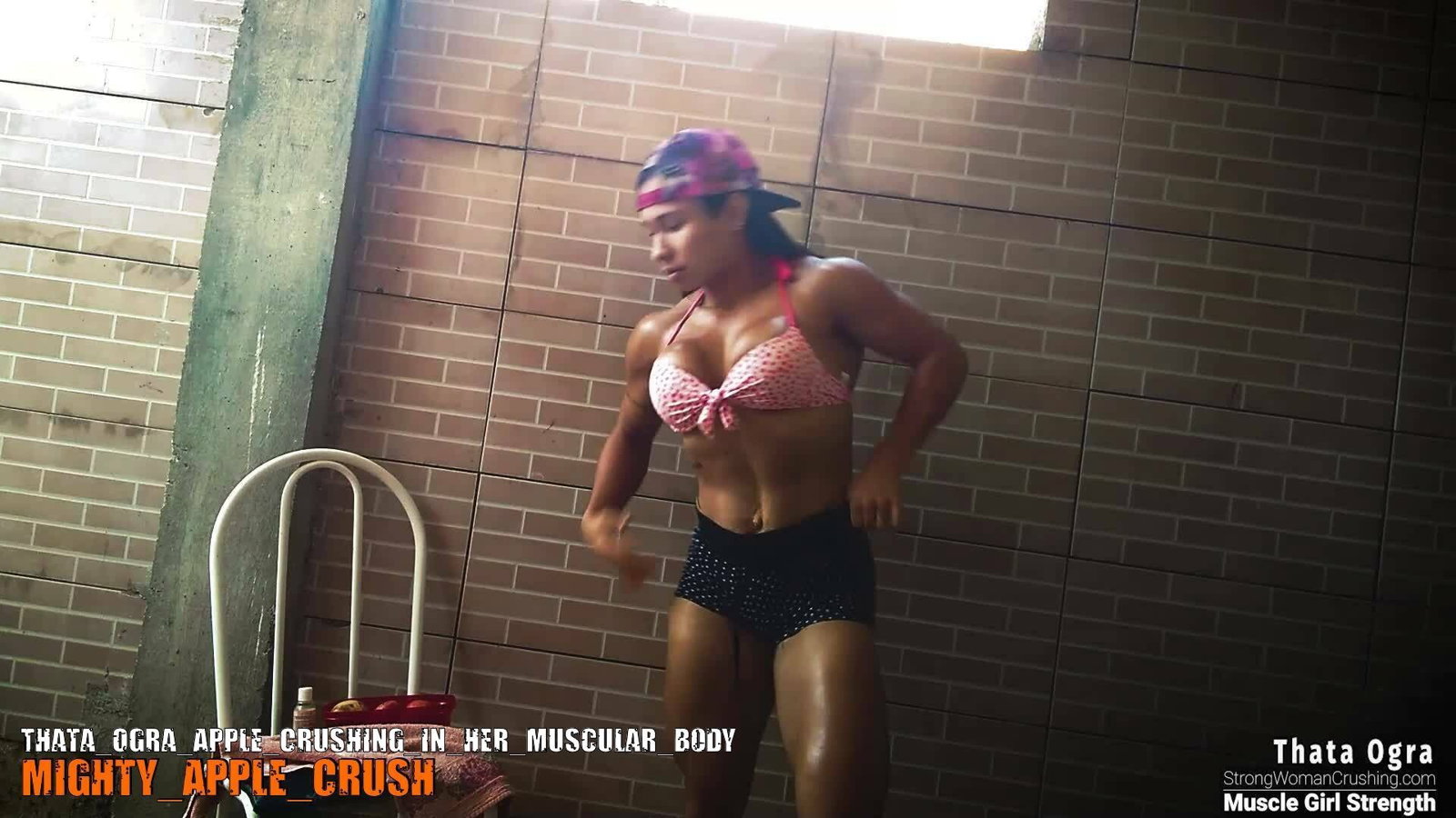 Photo by MusclegirlStrength with the username @MusclegirlStrength, who is a brand user,  October 24, 2023 at 11:45 PM and the text says '💥www.strongwomancrushing.com 🔒

🎥 Get Exclusive Access to Thata Ogra's Apple Crushing Video! 🍎💪

Join our membership and witness Thata Ogra's incredible strength!

#femalebodybuilders #musclewomen #strongwomen #fitwomen #shreddedgirls..'