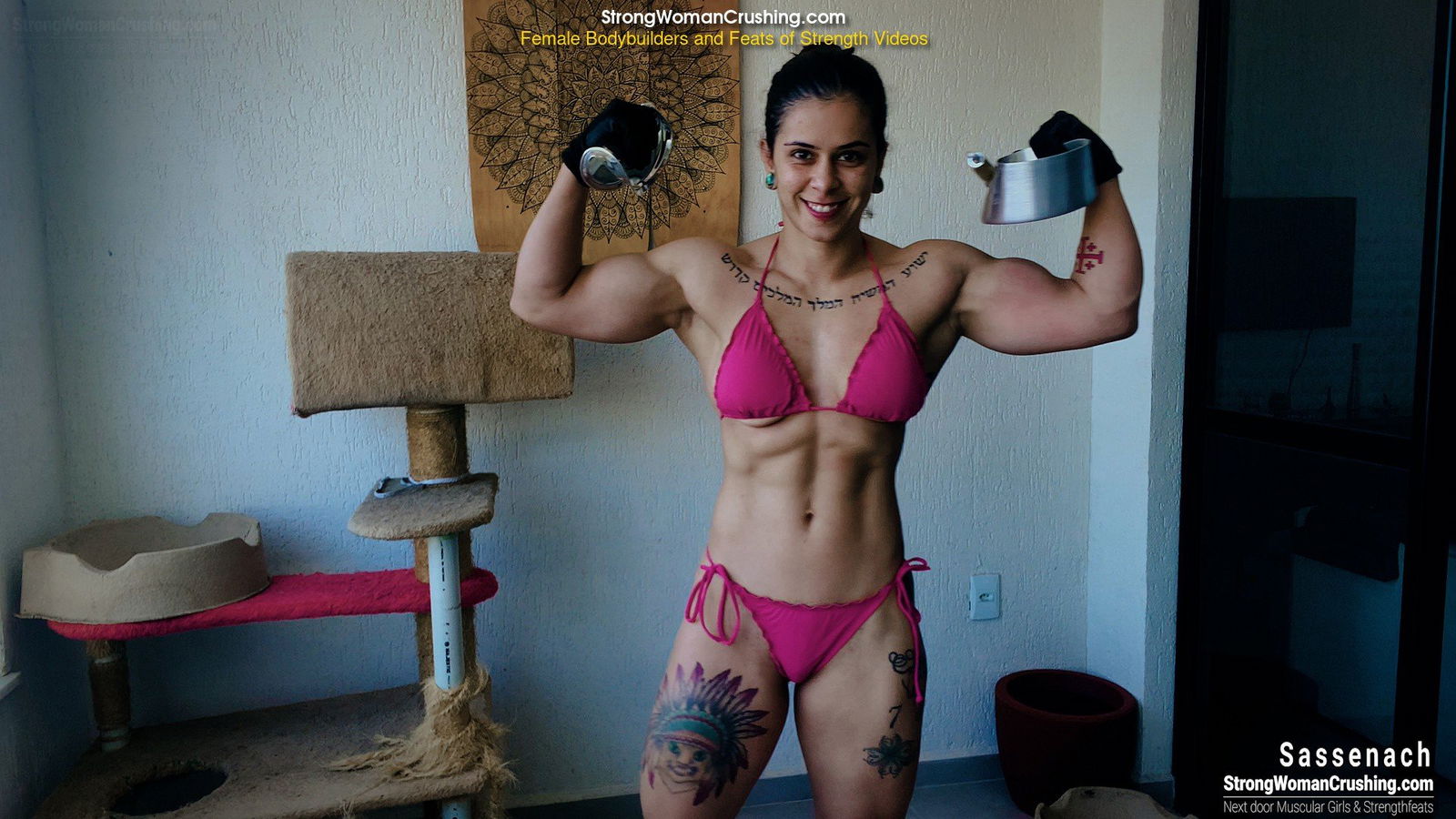 Album by MusclegirlStrength with the username @MusclegirlStrength, who is a brand user,  April 30, 2024 at 11:47 AM and the text says 'Muscle-Bound Sassenach Shatters Resistant Pans with Incredible Strength!: StrongWomanCrushing.com

#musclegirl #musclegirllove #femalemuscle #femalemuscles #featsofstrength #StrongWomen #MusclePower #StrengthGoals'