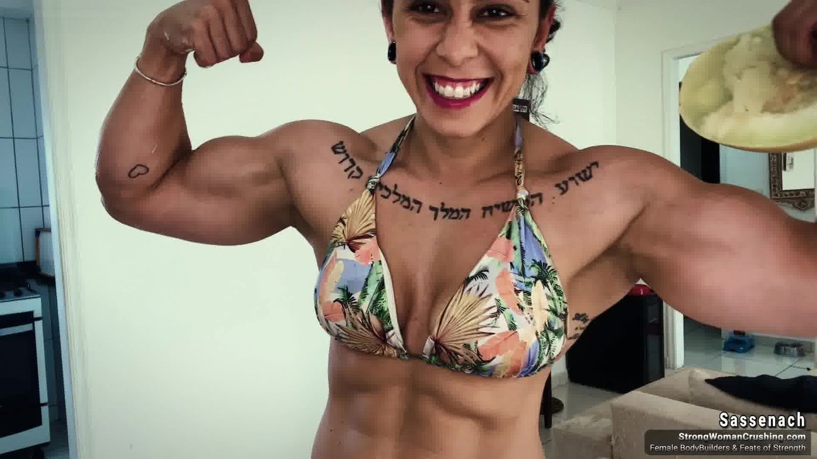 Album by MusclegirlStrength with the username @MusclegirlStrength, who is a brand user,  February 15, 2024 at 1:45 AM and the text says 'Sassenach Smashes Melon! Witness the Power of Her Mighty Muscles!
Full Video: https://bit.ly/47ONsCd

Experience the raw power of muscular goddesses as they dominate and flex, bending metal, crushing objects, and showcasing their incredible strength -..'