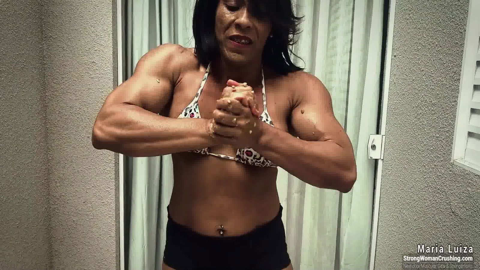 Photo by MusclegirlStrength with the username @MusclegirlStrength, who is a brand user,  February 14, 2024 at 6:56 AM and the text says 'Muscle Goddess Maria Luiza CRUSHES Apple with Insane Strength!
Full Video: https://bit.ly/3BvkR6J

Experience the awe-inspiring power and sensuality of muscular female bodybuilders as they crush apples, bend metal, lift cars, and flex their incredible..'