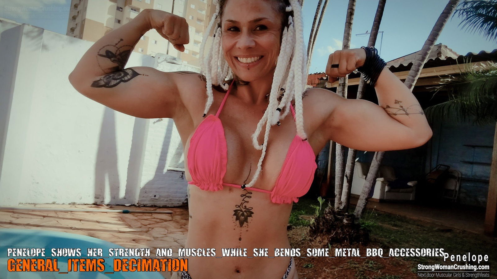 Album by MusclegirlStrength with the username @MusclegirlStrength, who is a brand user,  November 2, 2023 at 2:54 AM and the text says 'Visit www.StrongWomanCrushing.com and become a member today!

📽️ Watch Penelope Show Her Strength and Muscles! 💪

Are you a fan of muscular female bodybuilders showcasing their incredible strength and power? 🏋️‍♀️ Look no further! In this..'