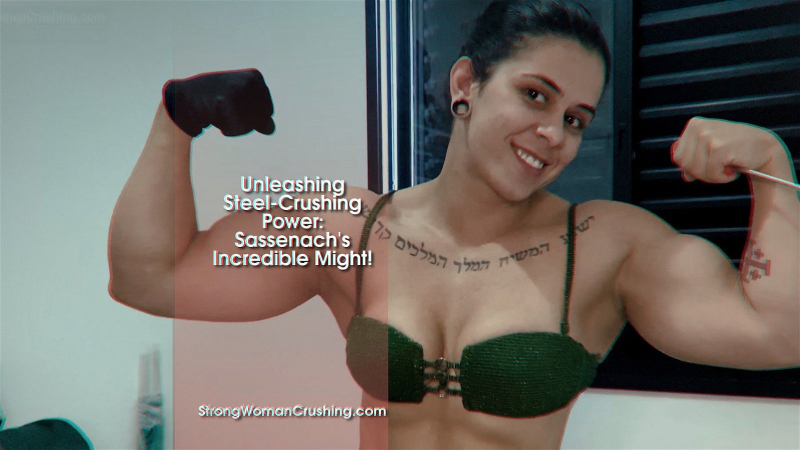 Photo by MusclegirlStrength with the username @MusclegirlStrength, who is a brand user,  February 5, 2024 at 1:31 PM and the text says 'Unleashing Steel-Crushing Power: Sassenach's Incredible Might!
Full Video: https://bit.ly/3ZEQPqp

Powerful Goddesses Unleashed! Witness muscular beauties dominate metal, crush obstacles, and flex their sensational muscles at Sassenach's ultimate..'