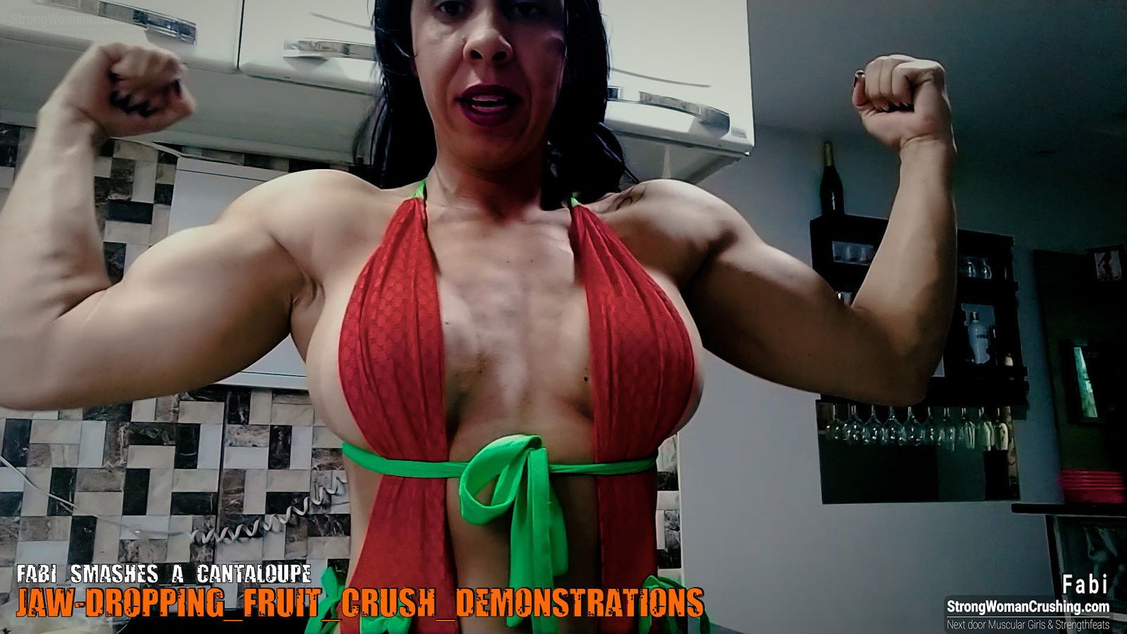 Watch the Photo by MusclegirlStrength with the username @MusclegirlStrength, who is a brand user, posted on September 20, 2023 and the text says '🔥💥 Check out this awesome video of Fabi crushing a cantaloupe! 🍉 Visit www.strongwomancrushing.com to check out our memberships to watch the full video! #strongwoman #fabi #cantaloupe #crushing #smasheverything'