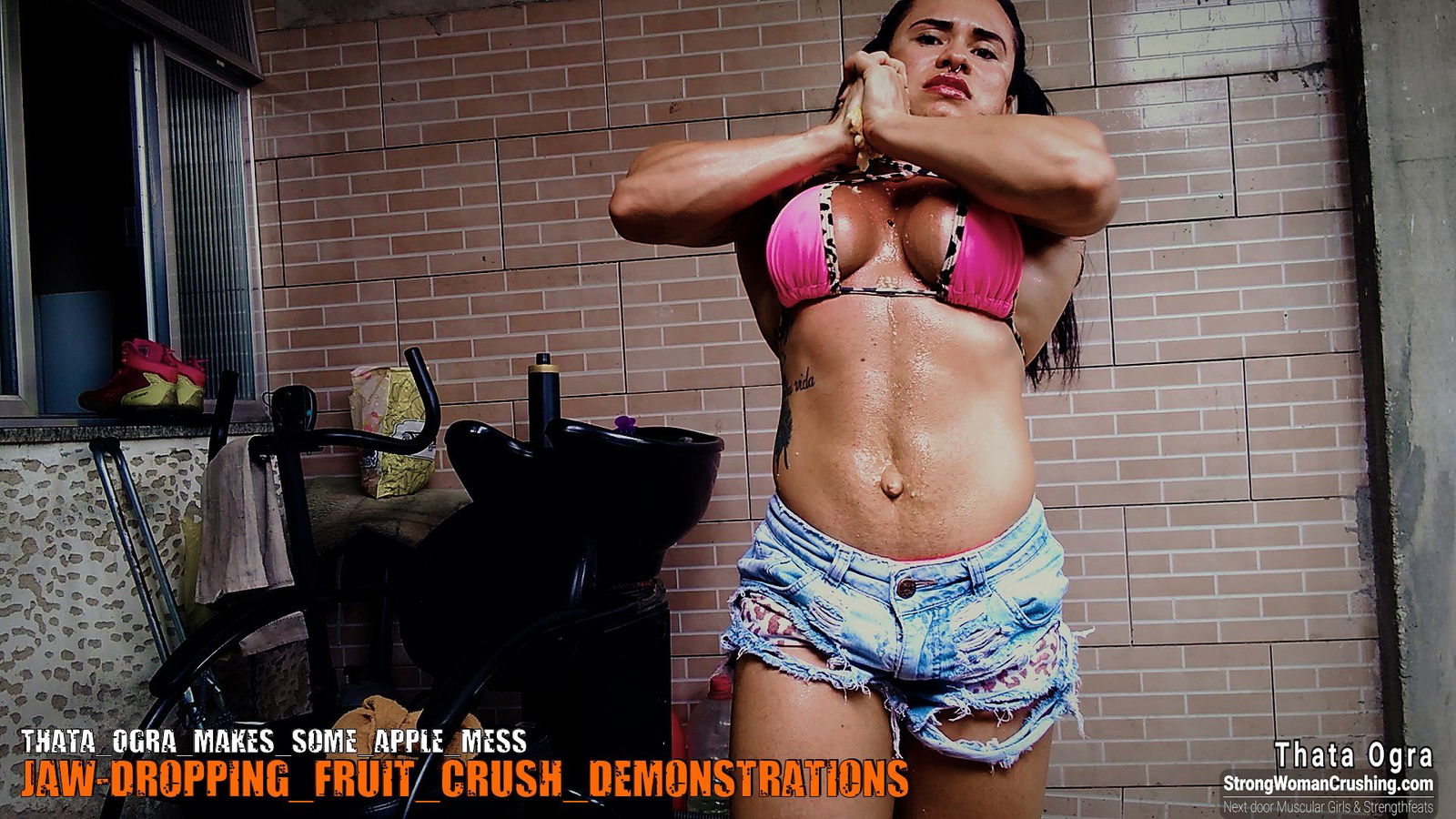 Album by MusclegirlStrength with the username @MusclegirlStrength, who is a brand user,  September 6, 2023 at 7:40 PM and the text says '🤩👩‍🍳 Get ready to learn from the best! 🤩👩‍🍳 Watch the amazing video of @ThataOgra as she makes some delicious apple mess! 🍎 🤤 Get your membership now at www.strongwomancrushing.com 💪 🔥 #StrongWomanCrushing #AppleMess #ThataOgra #Delicious..'