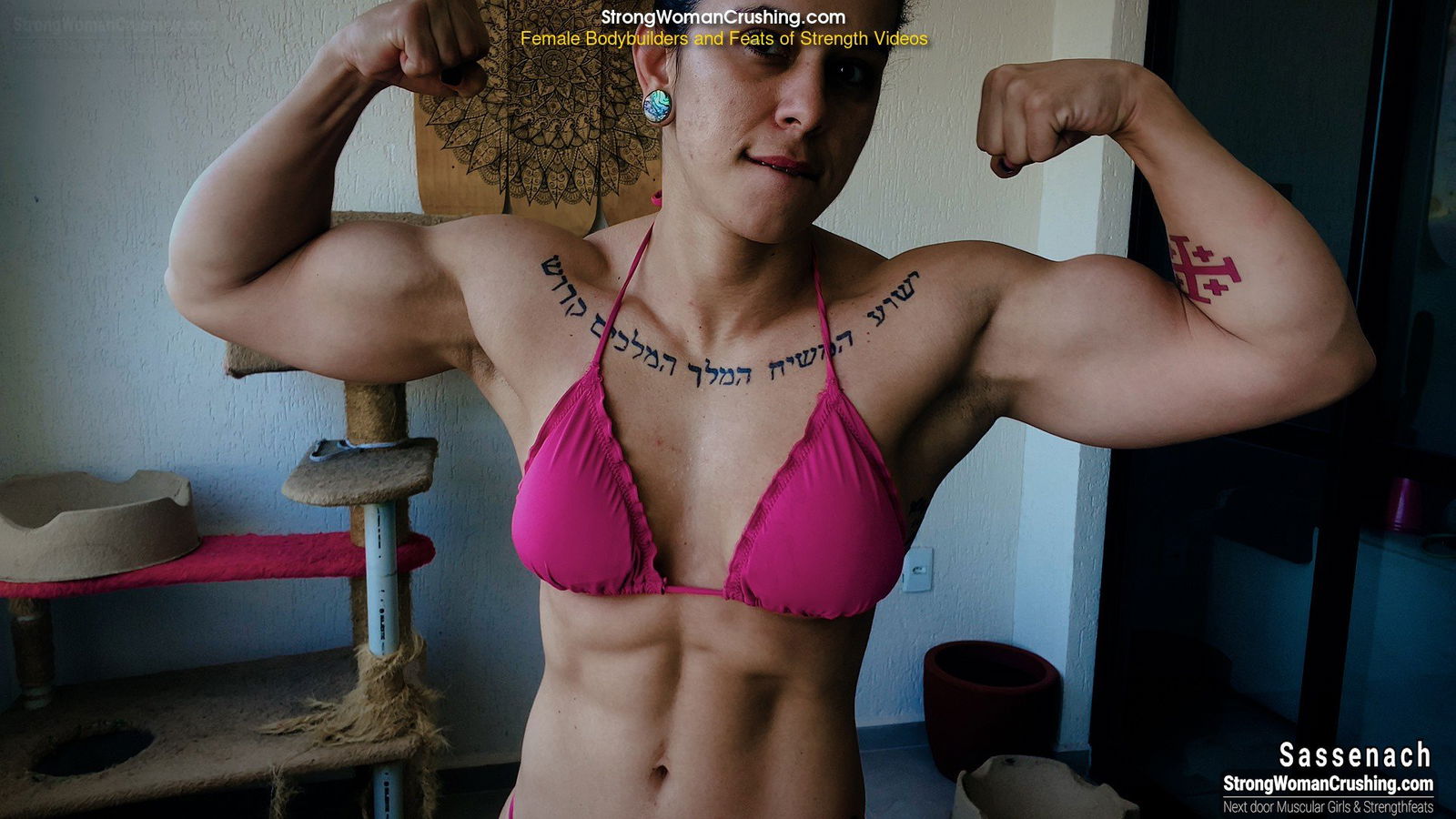 Album by MusclegirlStrength with the username @MusclegirlStrength, who is a brand user,  April 30, 2024 at 11:47 AM and the text says 'Muscle-Bound Sassenach Shatters Resistant Pans with Incredible Strength!: StrongWomanCrushing.com

#musclegirl #musclegirllove #femalemuscle #femalemuscles #featsofstrength #StrongWomen #MusclePower #StrengthGoals'