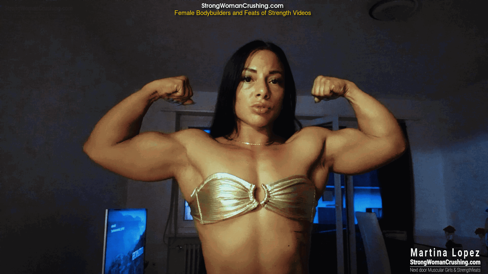 Album by MusclegirlStrength with the username @MusclegirlStrength, who is a brand user,  June 2, 2024 at 12:34 PM and the text says 'Martina Lopez Crush Metal with Her Superhuman Strength!:
https://www.strongwomancrushing.com/2021/11/22/martina-lopez-super-strong-bends-metal-with-her-muscles-and-power/

Martina uses her big strong muscles and bends some metal bars

#musclegirl..'