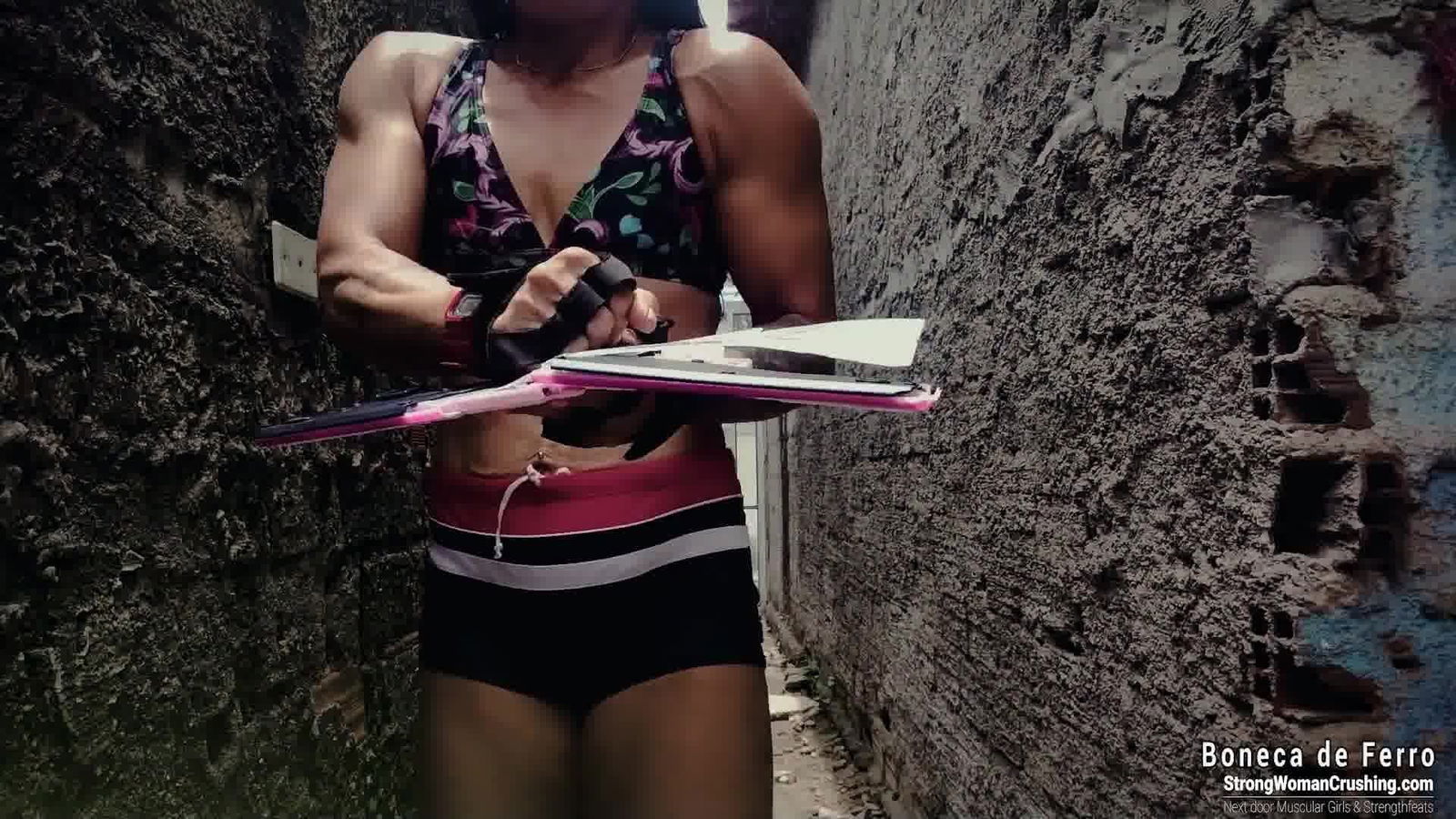 Album by MusclegirlStrength with the username @MusclegirlStrength, who is a brand user,  February 12, 2024 at 8:46 PM and the text says 'Muscle Goddess Crushes Keyboard with Iron Grip!
Full Video: https://bit.ly/3cuvttb

Experience the jaw-dropping power and sensuality of Boneca de Ferro and other fierce female bodybuilders as they flex, lift cars, crush things, and bend metal - a..'