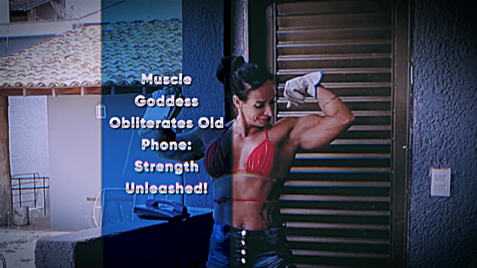 Photo by MusclegirlStrength with the username @MusclegirlStrength, who is a brand user,  January 5, 2024 at 3:20 PM and the text says 'Muscle Goddess Obliterates Old Phone: Strength Unleashed!
Link: https://bit.ly/3ks9OpW

Join the #MuscleWomenRevolution and witness the awe-inspiring power of Gil Cunha. Admire her incredible strength and flexed muscles 💪💥 
Dont miss out on our..'