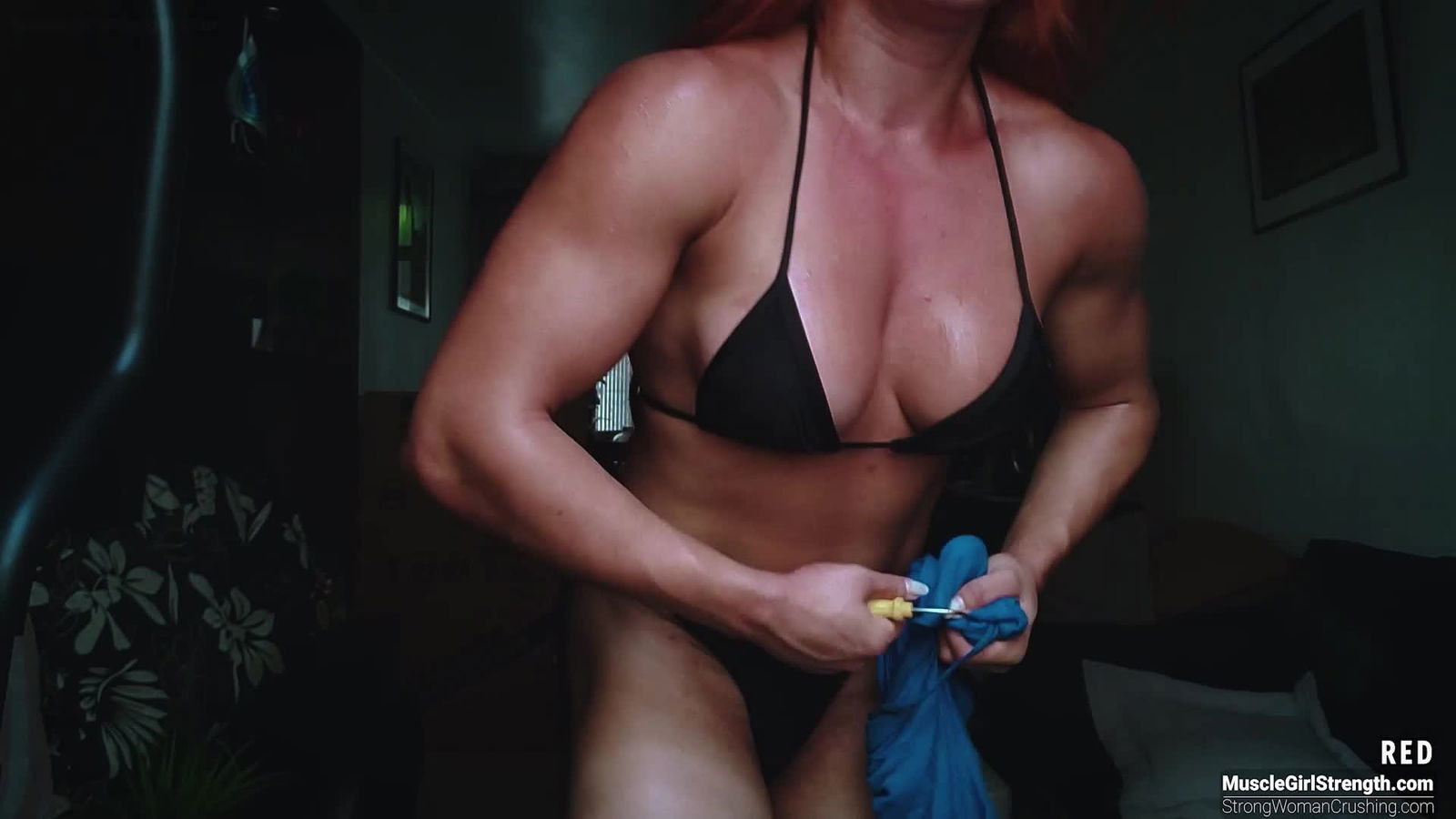 Album by MusclegirlStrength with the username @MusclegirlStrength, who is a brand user,  December 28, 2022 at 6:21 PM and the text says 'RED muscular redhead that bends inox screwdrivers

Full Video Link:
https://bit.ly/3HJaDRh

Red,  is a muscular destruction beast, ripped, redhead, and strong, powerful enough to bend some ... - 20221228-152513

More videos about..'