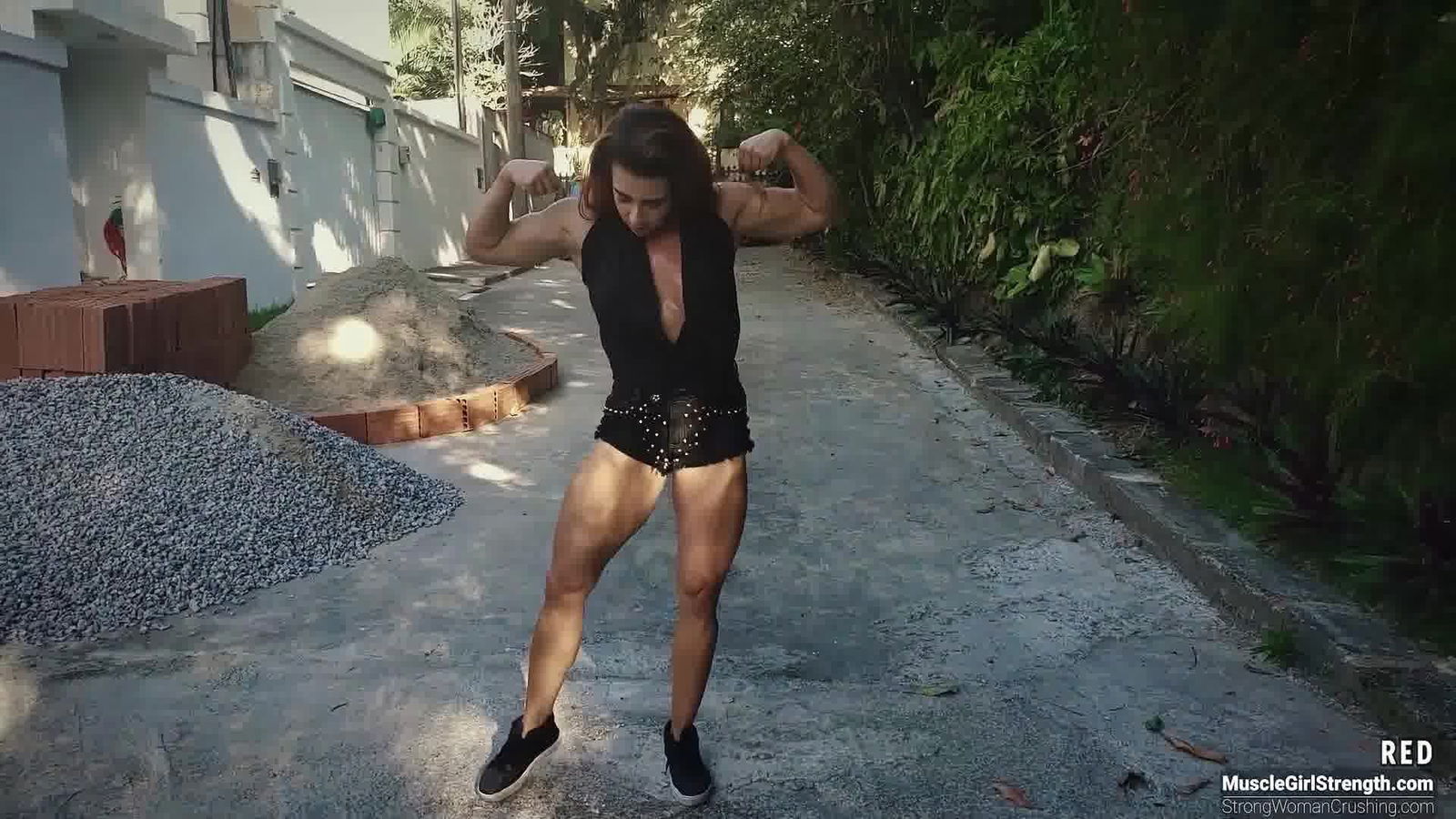 Album by MusclegirlStrength with the username @MusclegirlStrength, who is a brand user,  February 26, 2024 at 12:09 PM and the text says 'Muscle Queen Crushes Car! Watch RED's Epic Feat of Strength!
Full Video: https://bit.ly/3mNPWv7

Indulge in the power and allure of muscular female bodybuilders bending metal, lifting cars, and flexing their strong biceps on our site today!..'