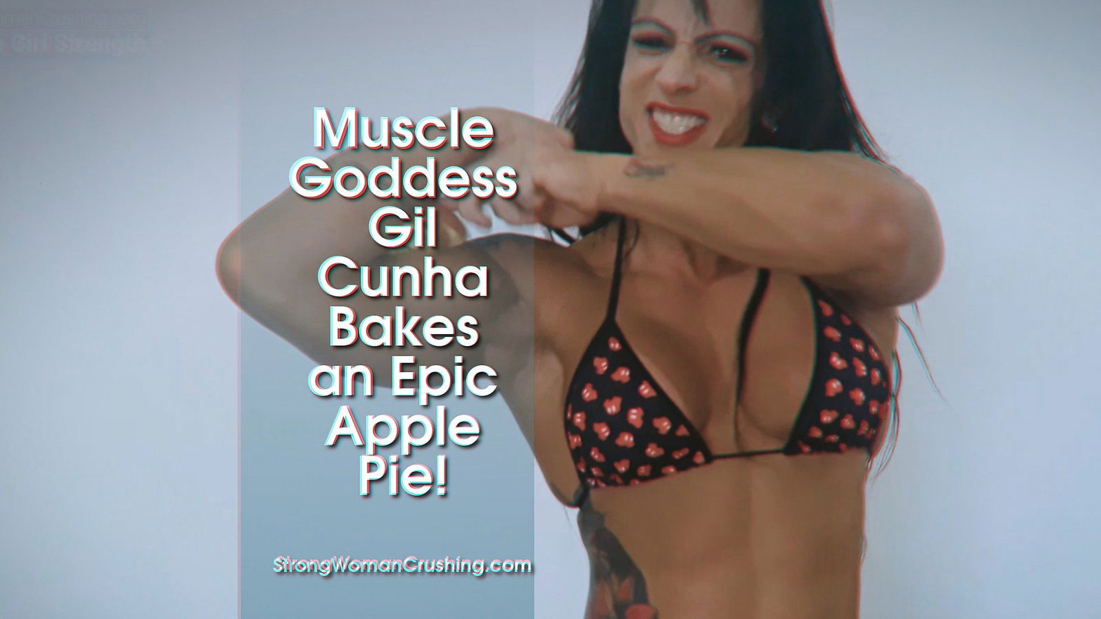 Photo by MusclegirlStrength with the username @MusclegirlStrength, who is a brand user,  February 8, 2024 at 12:35 AM and the text says 'Muscle Goddess Gil Cunha Bakes an Epic Apple Pie!
Full Video: https://bit.ly/3AK2723

Experience the power and sensuality of muscular female bodybuilders as they flex their muscles, bend metal, lift cars, and showcase their strength like never before..'