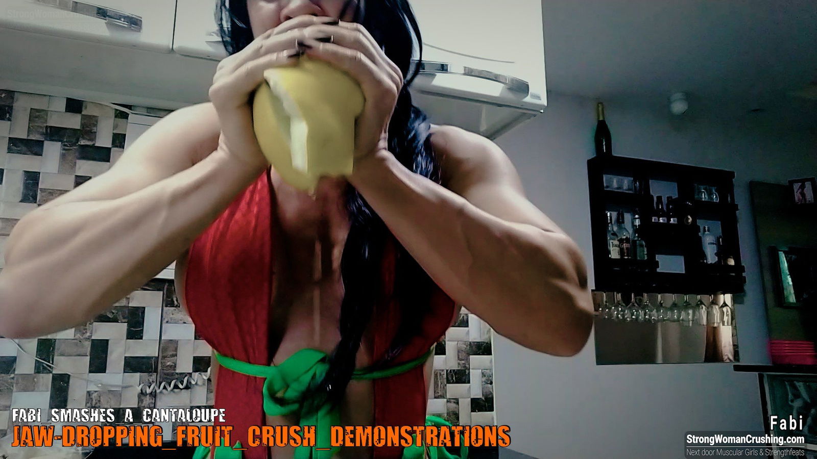 Watch the Photo by MusclegirlStrength with the username @MusclegirlStrength, who is a brand user, posted on September 20, 2023 and the text says '🔥💥 Check out this awesome video of Fabi crushing a cantaloupe! 🍉 Visit www.strongwomancrushing.com to check out our memberships to watch the full video! #strongwoman #fabi #cantaloupe #crushing #smasheverything'