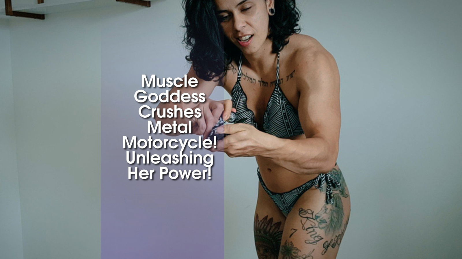 Album by MusclegirlStrength with the username @MusclegirlStrength, who is a brand user,  January 9, 2024 at 8:10 PM and the text says 'Muscle Goddess Crushes Metal Motorcycle! Unleashing Her Power!
Link: https://bit.ly/33c0kpS

#MightyMuscleGirls #PowerfulFemales #StrengthAndBeauty #HardcoreFlexing #BicepsOfSteel #MuscularGoddesses #MuscleCrushers #IronBendingQueens #MuscledSirens..'